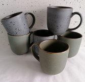 Meteoriet Style koffie mok, kop, beker, 380 ml, 6 stuks