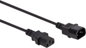 Voedingskabel - Zwart - 3.0 M - Eurostekker Mannelijk / Eurostekker Vrouwelijk - 3G1.0Mm²