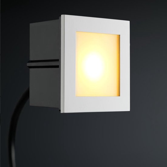 LED trapverlichting Bilbao – verlichting trap / wandverlichting / trapspots – 1W / modern / binnen / vierkant / 230V / IP44 / warmwit