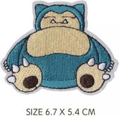 Snorlax strijk embleem - pokemon patch - patches - stof & strijk applicatie