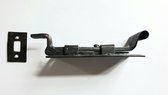Zwarte smeedijzeren deur of raam nekgrendel of rolschuif 105 mm