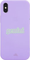 iPhone XS Max Case - Gemini (Tweelingen) Purple - iPhone Zodiac Case