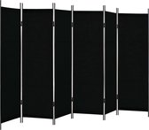 Medina Kamerscherm met 6 panelen 300x180 cm zwart