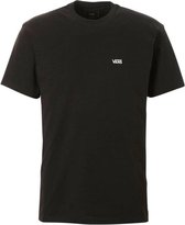 Vans Left Chest Logo Tee Heren T-shirt - Black/White - Maat L