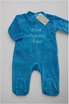 Picco Mini Baby Boxpak - Onesie - Jumpsuit - blauw - Best Mummy Ever - maat 56 (1 maand)