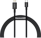 Baseus Superior Series - USB C naar Apple Lightning - 1 Meter - 20W - Zwart