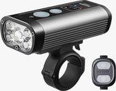 Ravemen PR2400 phare de vélo USB rechargeable 5 LED faisceau HiLo avec télécommande sans fil et batterie externe - 2400 lumen