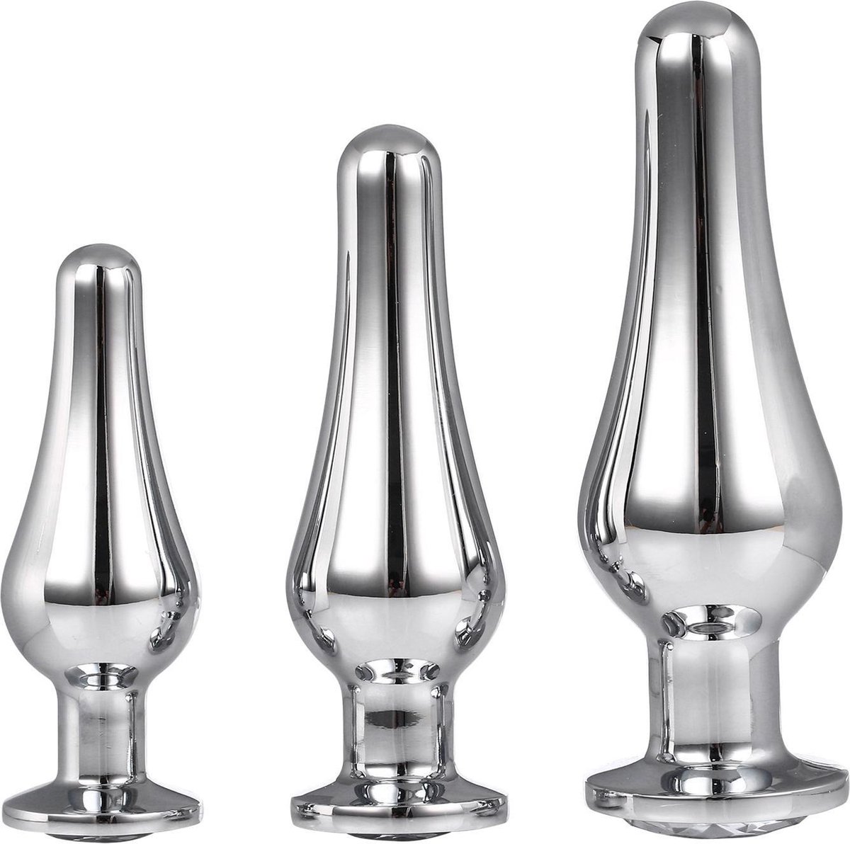 Goedkoopste Buttplug Gleaming Love Pleasure Set - Zilver