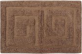 Badmat/badkamerkleed chocolade bruin 80 x 50 cm rechthoekig - Matten voor de badkamer
