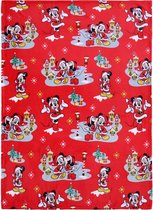 Kerstdeken, rode deken 120x150 met kerstman Mickey DISNEY