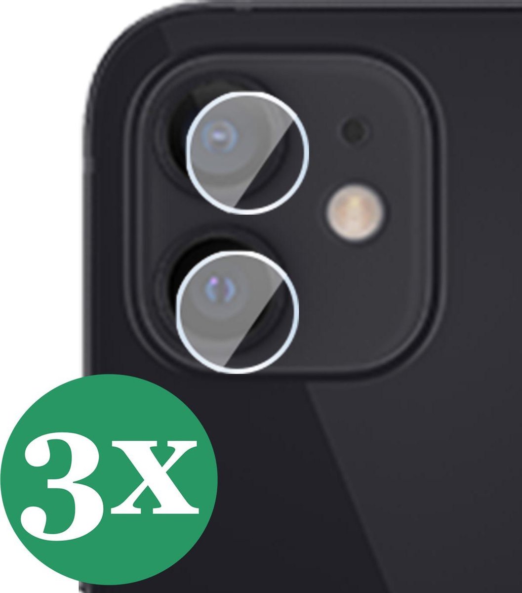 Screenprotector geschikt voor iPhone 11 - Beschermglas Screen Protector Camera Glas - 3 Stuks