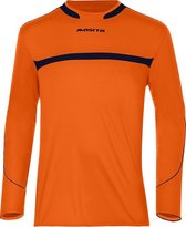 Masita | Sportshirt Heren & Dames Lange Mouwen - Vochtregulerend - 100% polyester Duurzaam - Brasil Lijn - ORANGE/BLACK - 116