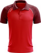 Masita | Polo Shirt Heren - Sportpolo - Korte Mouw - Padel Tennis Polo - Comfortabele & Stijlvol - Teamlijn Supreme - RED - L