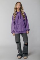 Colourful Rebel Rough Acid Wash Oversized Hoodie - Maat XL