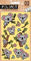 stickervel Koala junior 19 x 10 cm papier grijs