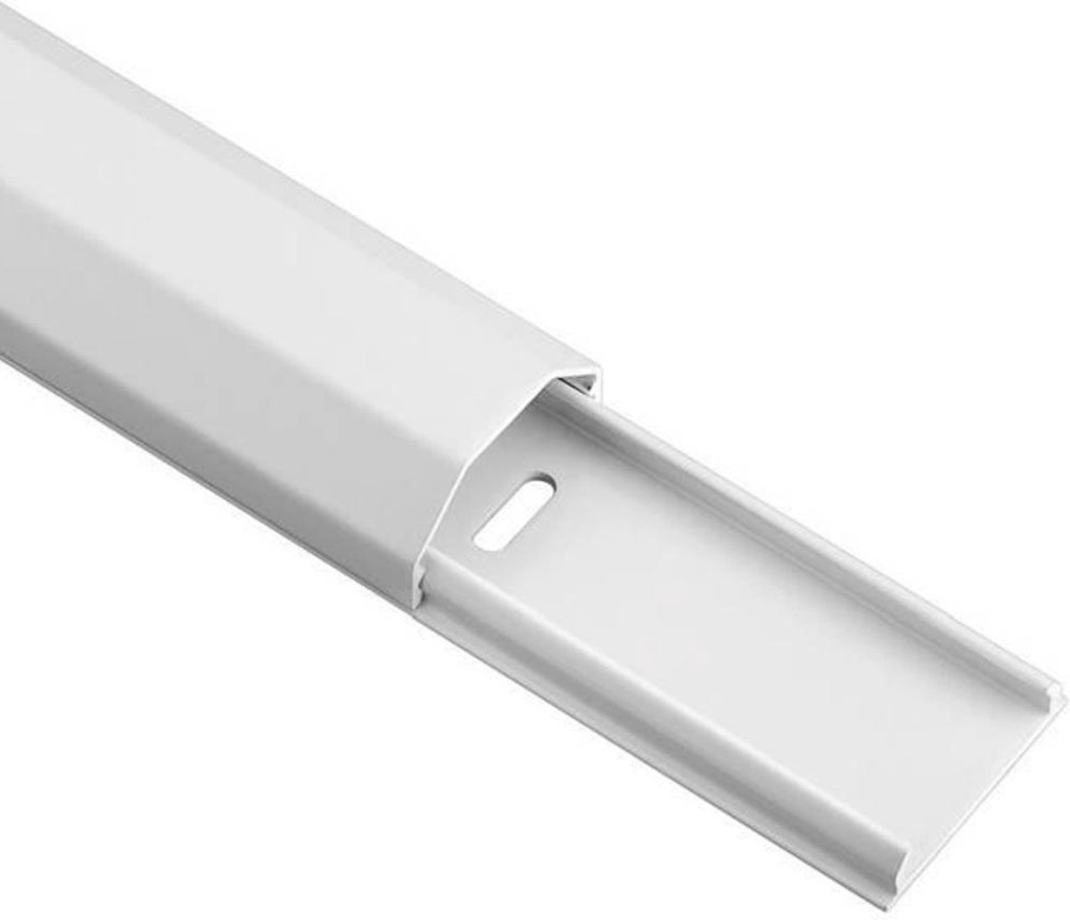 Kabelgoot - Aluminium - Wit - 3.3 x 1.8 cm - Allteq
