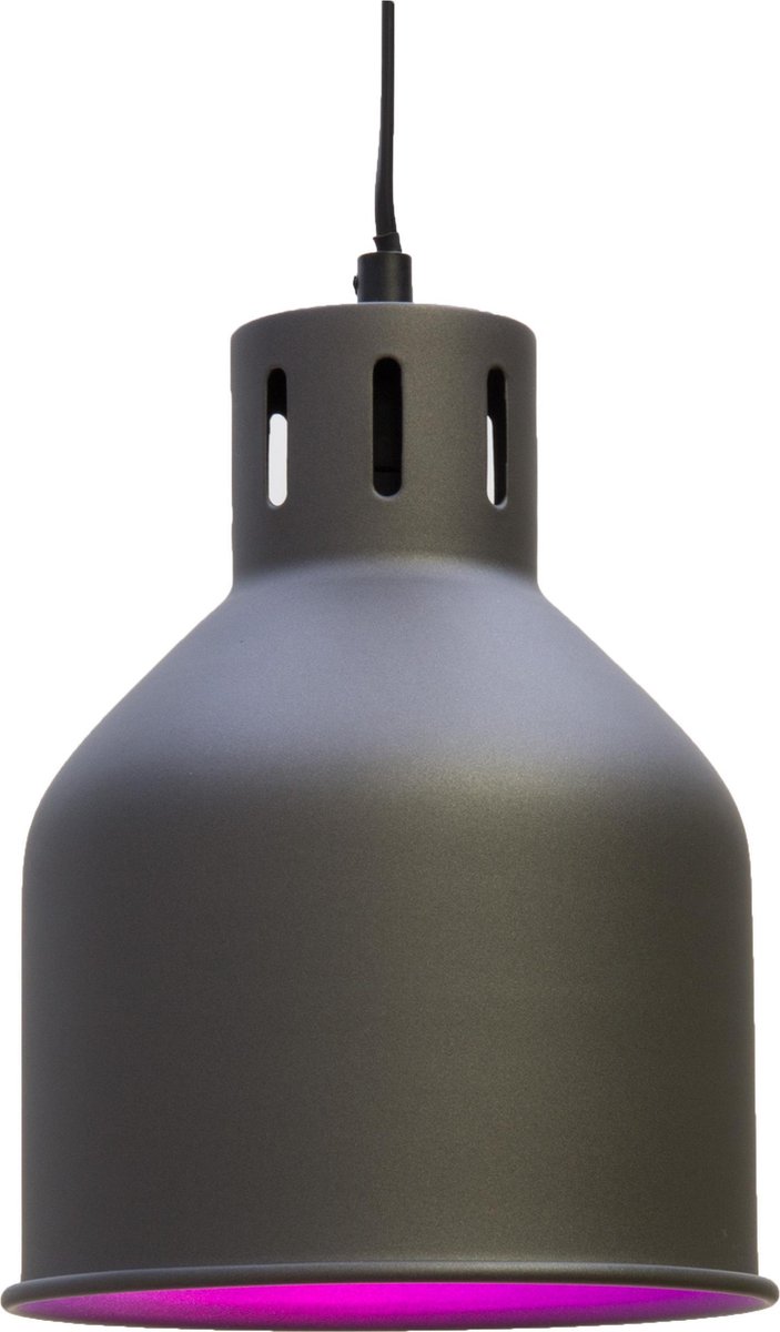 Venso EcoSolutions E27 SAGA lampenkap grijs, verbeterde fotosynthese en hogere chlorofylvorming, LED groeilamp, groeilicht voor kamerplanten, groenten, bloemen