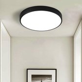 Plafonnier LED - lampe de bureau - plafonnier ultra fin - Noir-3000K -18W -blanc chaud