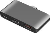 DrPhone DEXMODE - USB-C naar HDMI + USB 3.0 + USB-C Female HUB – Ondersteuning DEX (S20 / S10 / Note 10 / Note 20  / S9etc)