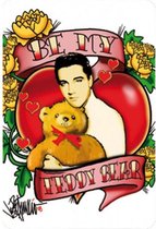 Be My Teddy Bear Elvis Presley Metalen Bord 20 x 30 cm