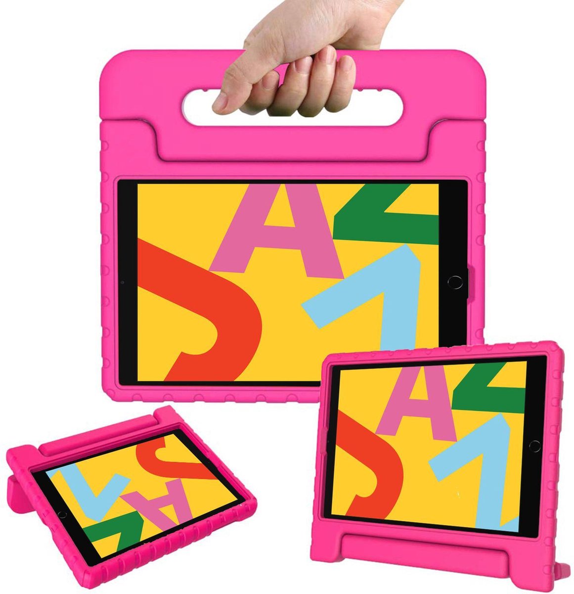 Hoes geschikt voor iPad 2022 / 2021 / 2020 10.2 inch - Kinder Back Cover Kids Case Hoesje Roze