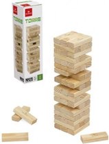 behendigheidsspel Jenga 7,5 x 2,3 cm hout beige 57-delig