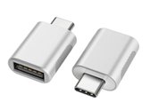 USB 3.0 naar USB-C adapter On-The-Go Super Speed Transfer - ZILVER | 4 STUKS