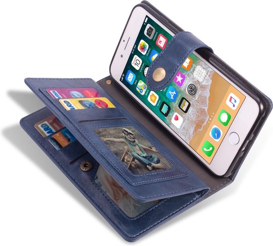 lening mezelf erts Leren Bookcase Apple iPhone 8 | iPhone 7 | iPhone SE 2020 | Luxe  Telefoonhoesje |... | bol.com
