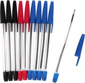 balpennen 15 cm blauw/zwart/rood 10 stuks