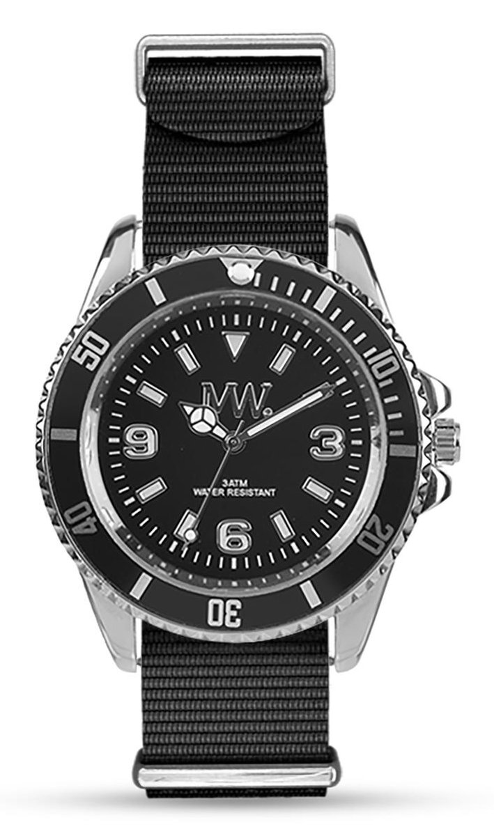 Meyewatch Nato horloge BB incl. canvas-nylon band kleur zwart