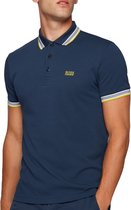 Hugo Boss Hugo Boss Paddy Polo  Poloshirt - Mannen - donker blauw/geel/licht grijs