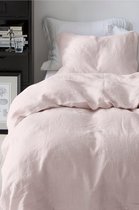 Dekbedovertrek Stonewashed linnen roze 240x220cm