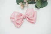 Boutique Haarstrik Satijn - Kleur Pink – Roze - Haarclip - Bows and Flowers