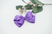 Boutique Haarstrik Satijn - Kleur Dark Violet – Paars - Haarclip - Bows and Flowers