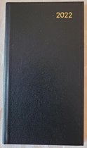 LIBOZA - Agenda - Zakagenda staand 2022 - Blauw - Hardcover - inclusief ECO pen - ook verkrijgbaar in zwart, rood en cognacbruin Leatherlook - in Handig formaat - 120 blz - 16,5 x 9,5 - Cadea