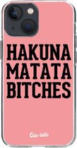 Casetastic Apple iPhone 13 mini Hoesje - Softcover Hoesje met Design - Hakuna Matata Bitches Print