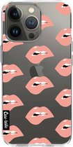 Casetastic Apple iPhone 13 Pro Hoesje - Softcover Hoesje met Design - Lips everywhere Print