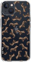 Casetastic Apple iPhone 13 Hoesje - Softcover Hoesje met Design - Teckel Twister Print