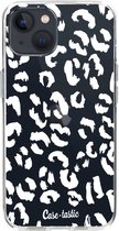 Casetastic Apple iPhone 13 Hoesje - Softcover Hoesje met Design - Leopard Print White Print