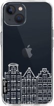 Casetastic Apple iPhone 13 Hoesje - Softcover Hoesje met Design - Amsterdam Canal Houses White Print