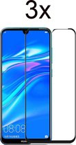 Beschermglas Huawei Y6 2019 Screenprotector - Huawei Y6 2019 Screen Protector Glas - Full cover - 3 stuks