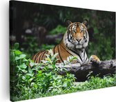 Artaza - Peinture sur toile - Tigre dans la forêt - 120 x 80 - Groot - Photo sur toile - Impression sur toile