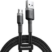 Baseus Cafule Cable Durable Nylon Braided Wire USB / micro USB QC3.0 2.4A 1M black-grey