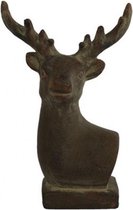 decoratie hert Roberto 26,5 cm aardewerk bruin