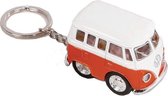 sleutelhanger Volkswagen die-cast 5 cm wit/oranje