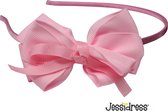 Jessidress® Hoofdband Haar Diadeem met Haarstrikje Haarband - Roze