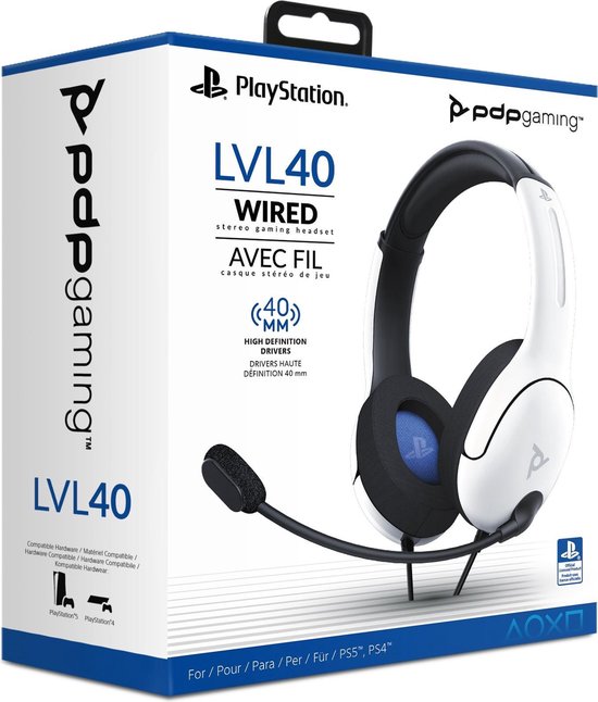 PDP Gaming LVL40 Stereo Gaming Headset PS4 PS5 Official