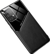 Zwart hardcase hoesje voor Samsung Galaxy A52 geschikt voor magnetische autohouder