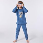 Woody pyjama jongens - wasbeer - streep - 212-1-PZL-Z/922 - maat 152