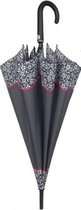 paraplu dames 102 cm fiberglas/microvezel grijs